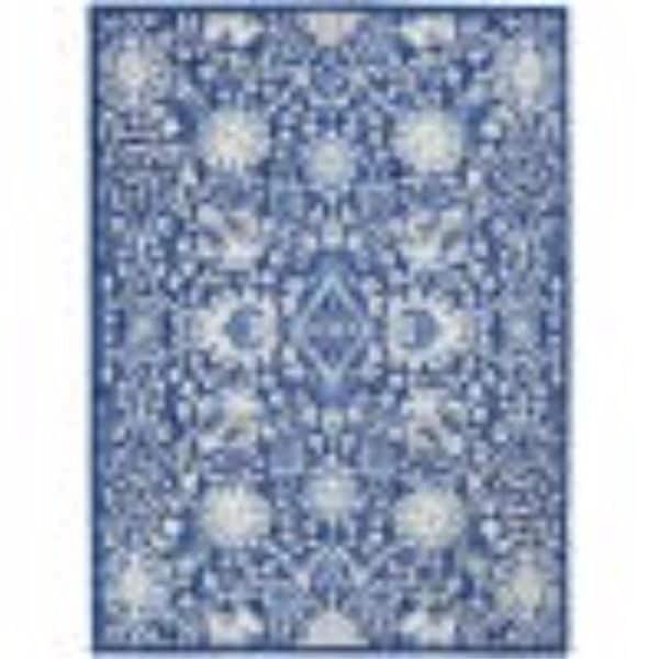 Palacedesigns 5 x 7 ft. Navy & Ivory Intricate Floral Area Rug PA3670826 - main